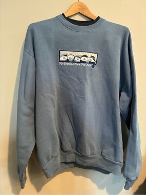 Vintage Crewneck Sweatshirt with grandkids Snowman Patch